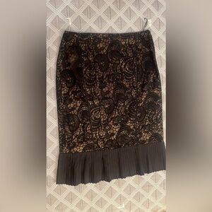Vera Mont Black Lace Midi Skirt